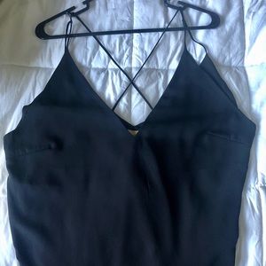 Black Low Cut Crossback H&M Top